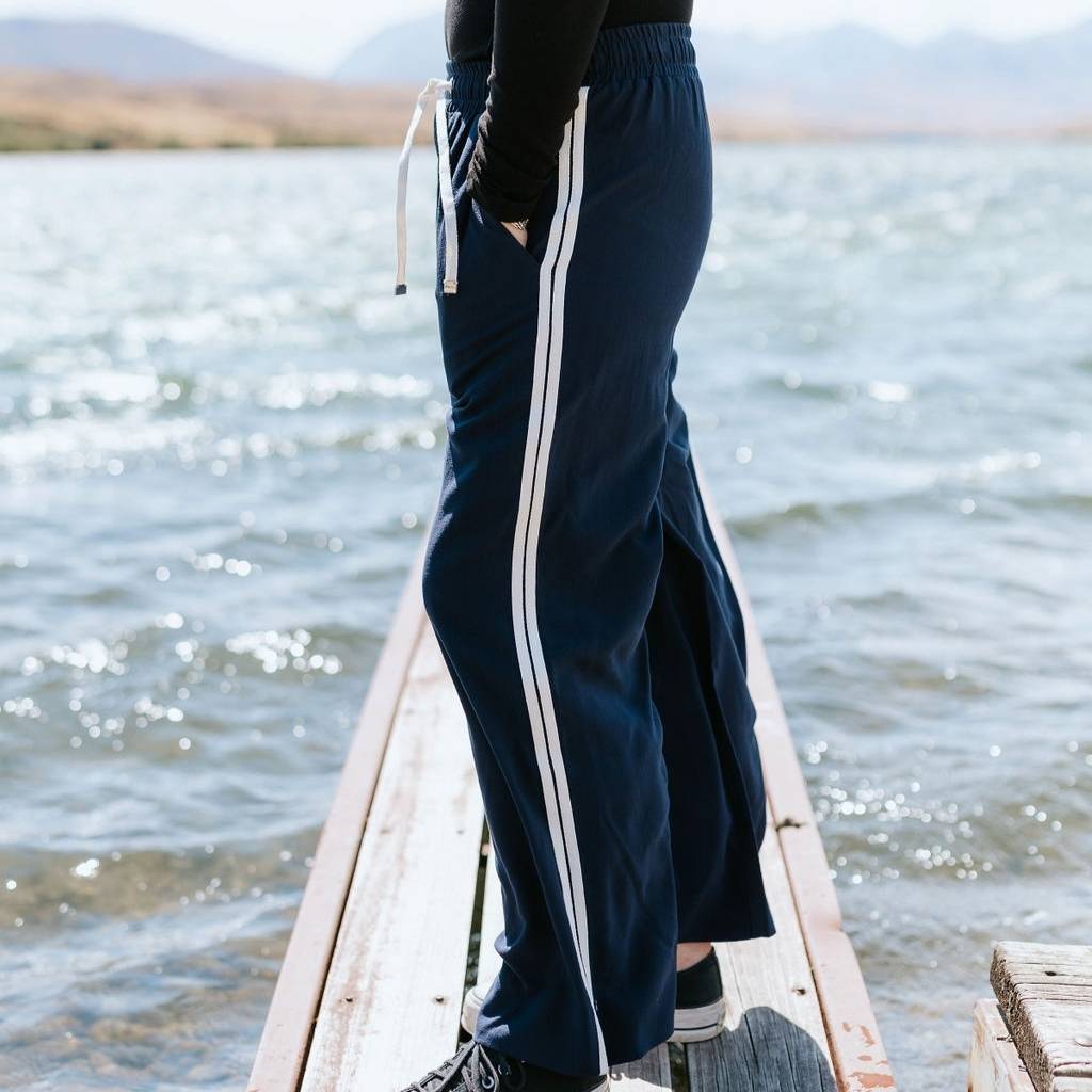 Indiana Women&#39;s Wide Leg Pants - Navy