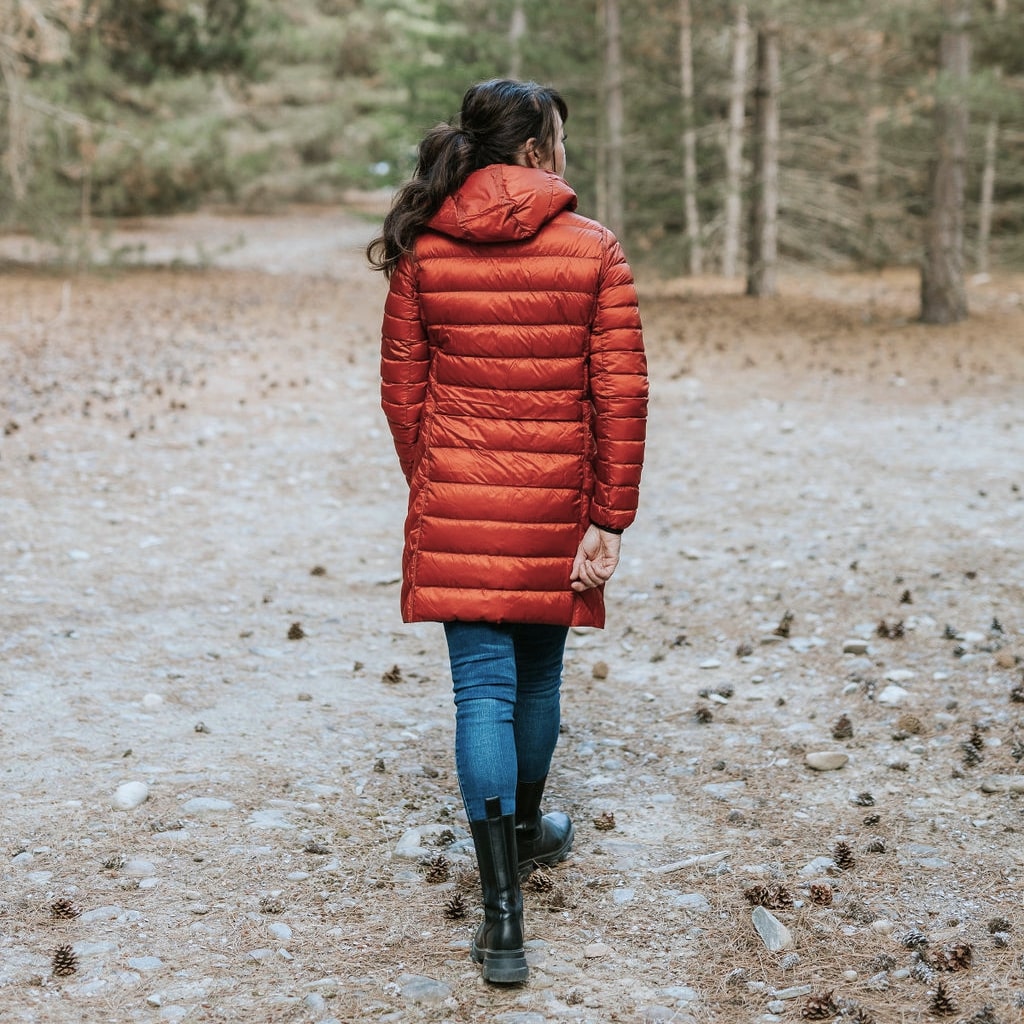 Arnie Women&#39;s Reversible 90/10 Down Coat - Black / Intense Rust