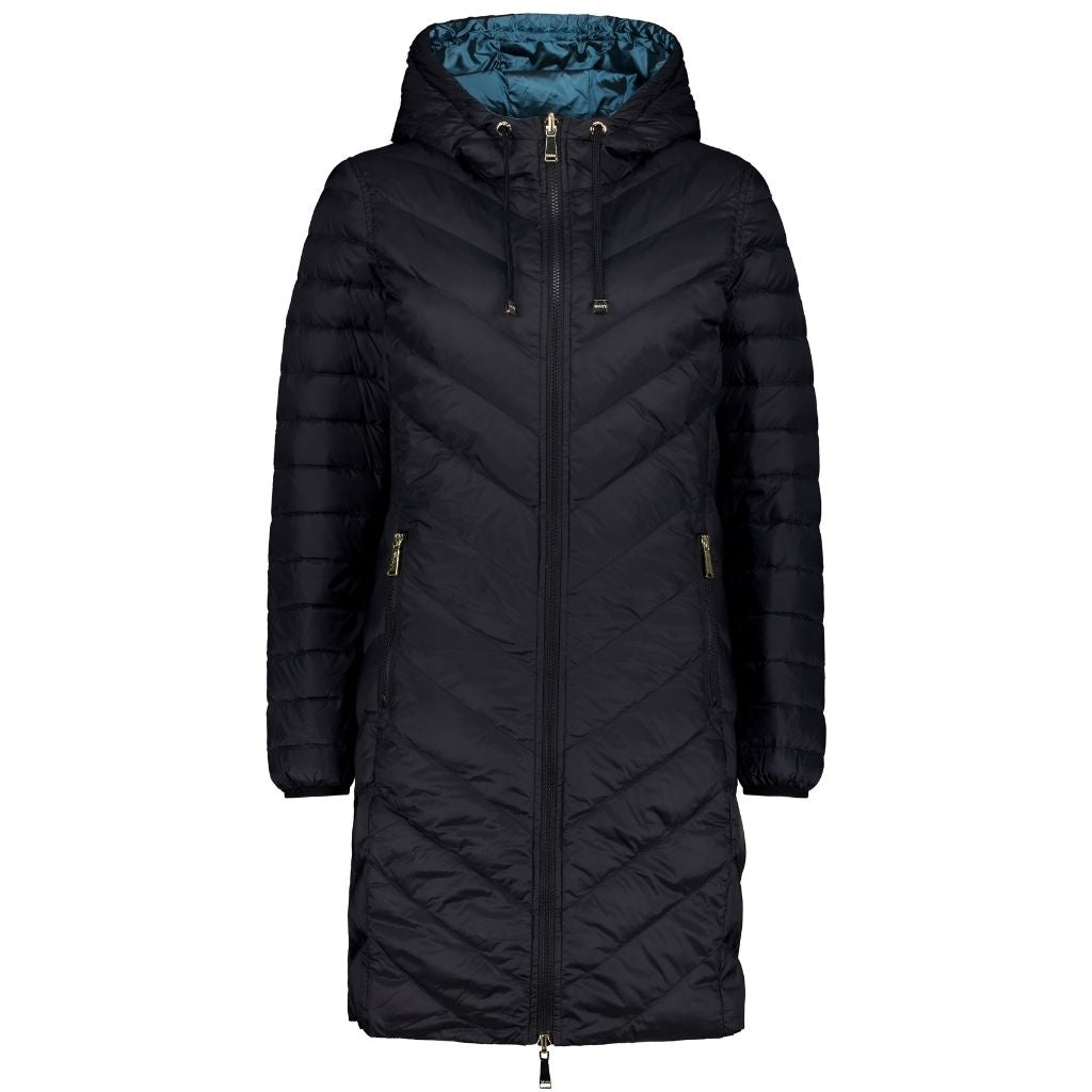 Arnie Women&#39;s 90/10 Reversible Down Coat - Black/Empire