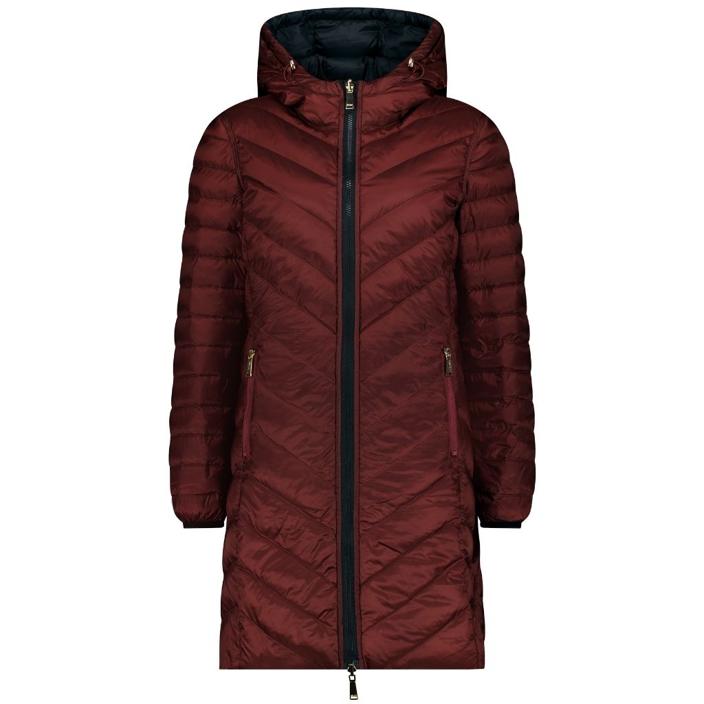 Arnie Women&#39;s 90/10 Reversible Down Coat - Black/Cabernet