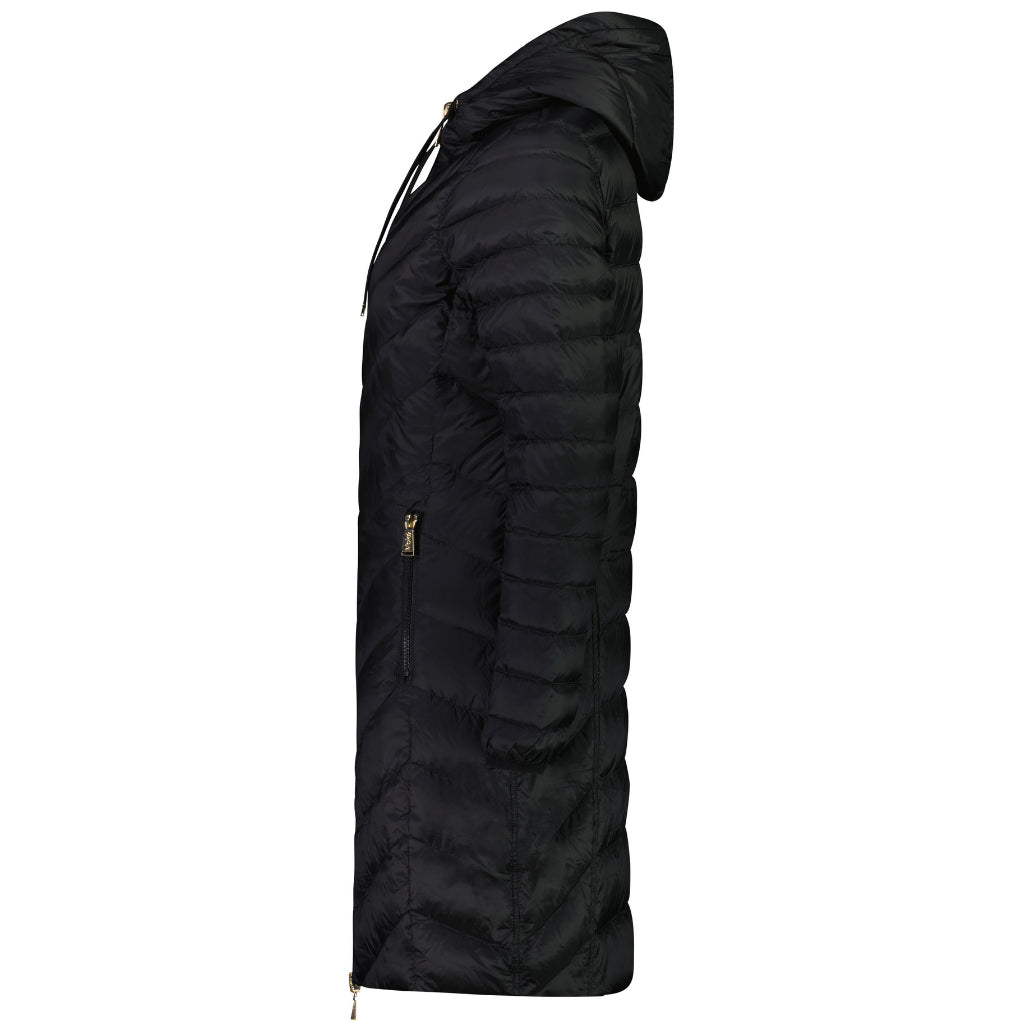 Arnie Women&#39;s Reversible 90/10 Down Coat - Black/Houndstooth