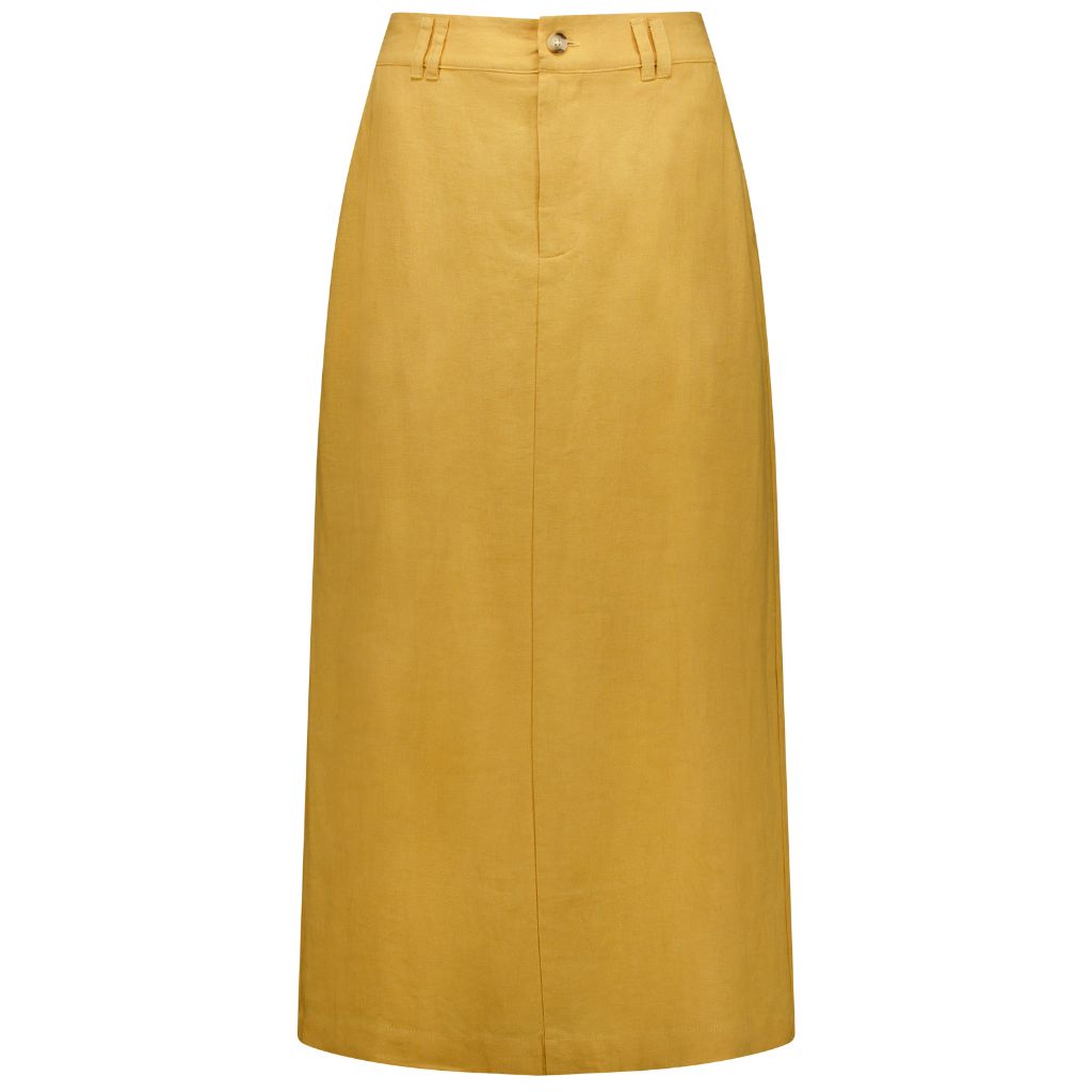 Becky Women&#39;s Linen Skirt - Biscuit