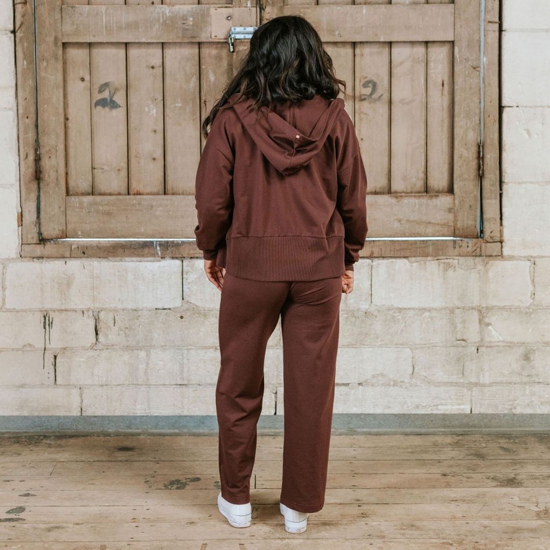 Dawn Women&#39;s Zip Up Hoodie - Bitter Chocolate