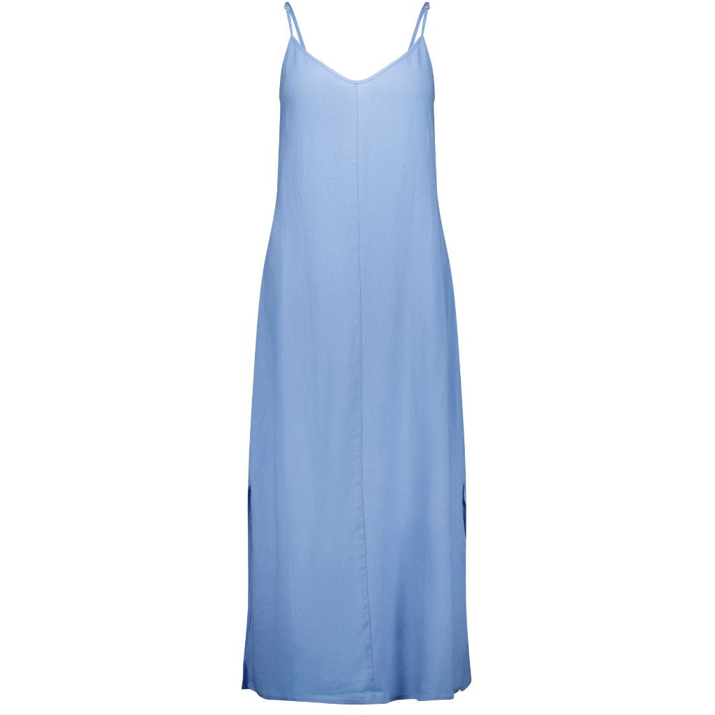 Gina Women&#39;s Linen Slip Dress - Pool Blue