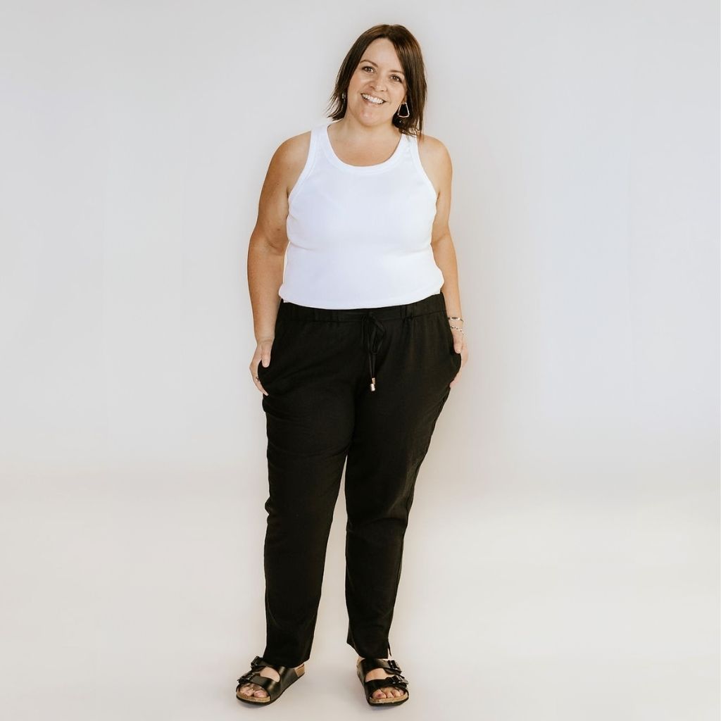 Goldie Women&#39;s Linen Pant - Black