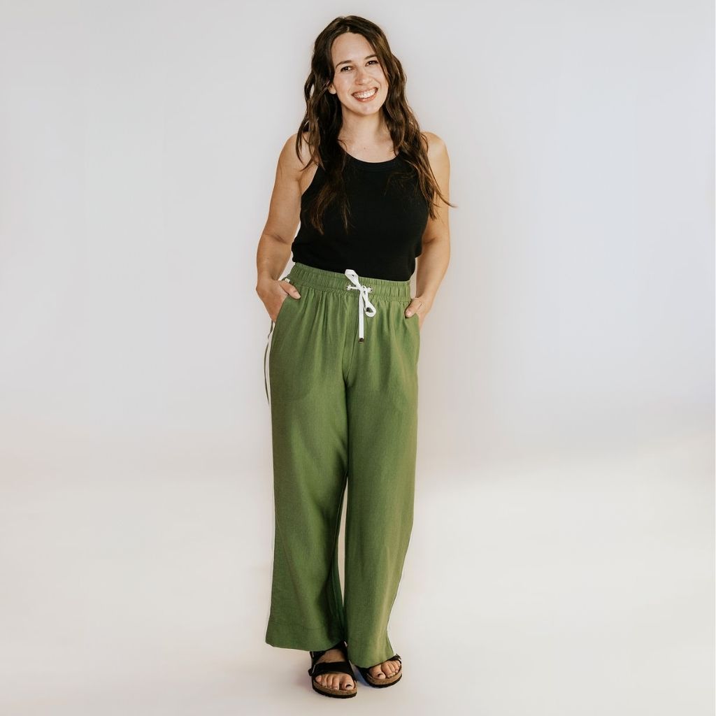 Indiana Women&#39;s Wide Leg Pants - Dill