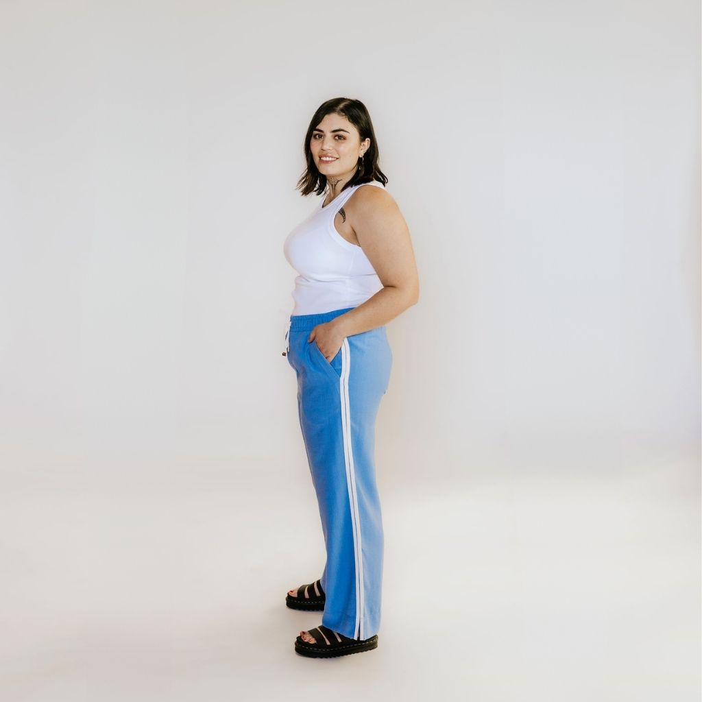 Indiana Women&#39;s Wide Leg Pants - Pool Blue