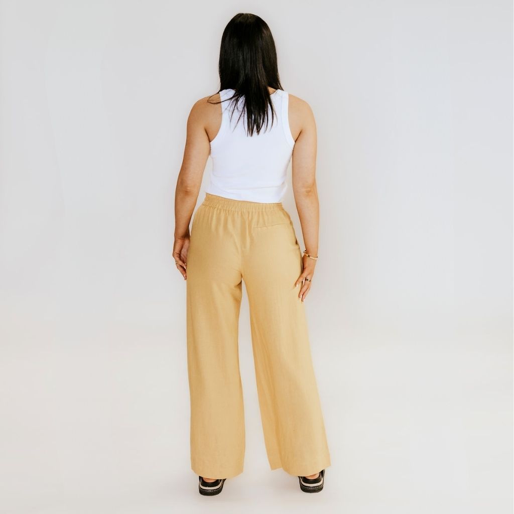 Isla Women&#39;s Linen Pant - Biscuit