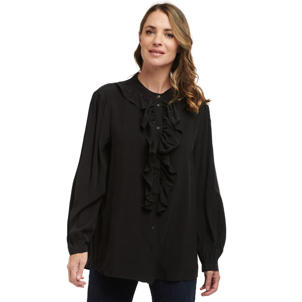 Jade Women&#39;s Cupro Blouse - Black