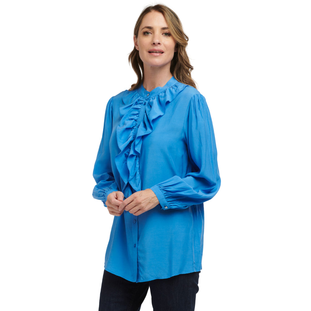 Jade Women&#39;s Cupro Blouse - Cornflower