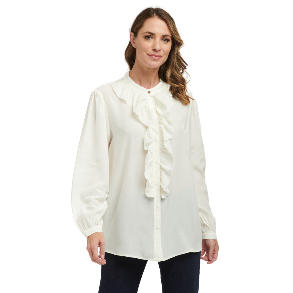 Jade Women&#39;s Cupro Blouse - Coconut Milk