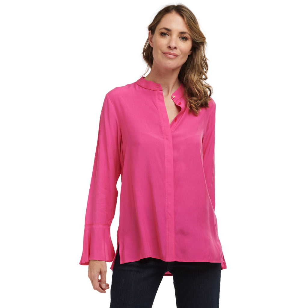 Joleen Women&#39;s Cupro Blouse - Flamingo