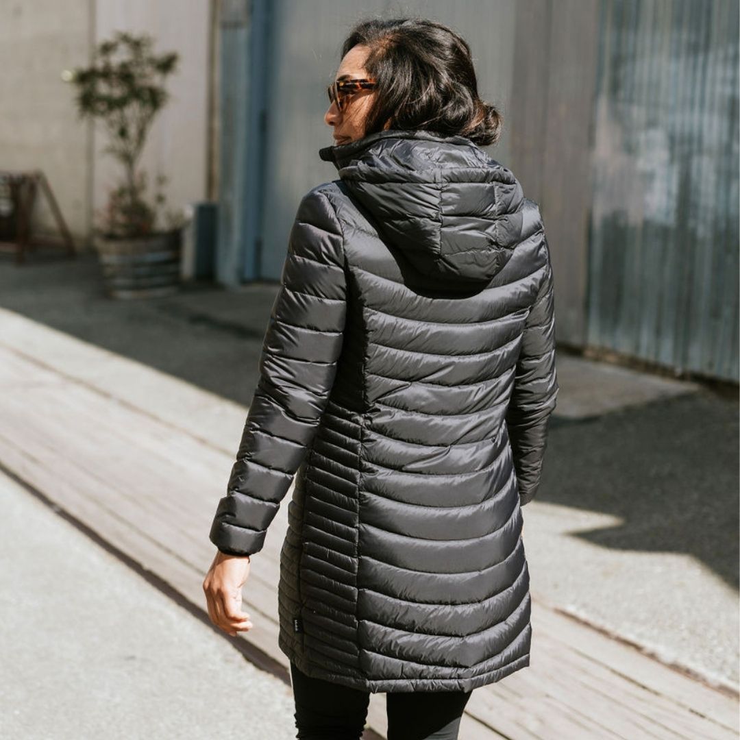 Long packable down coat online