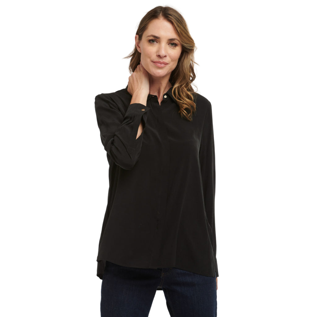 Katie Women&#39;s Cupro Blouse - Black