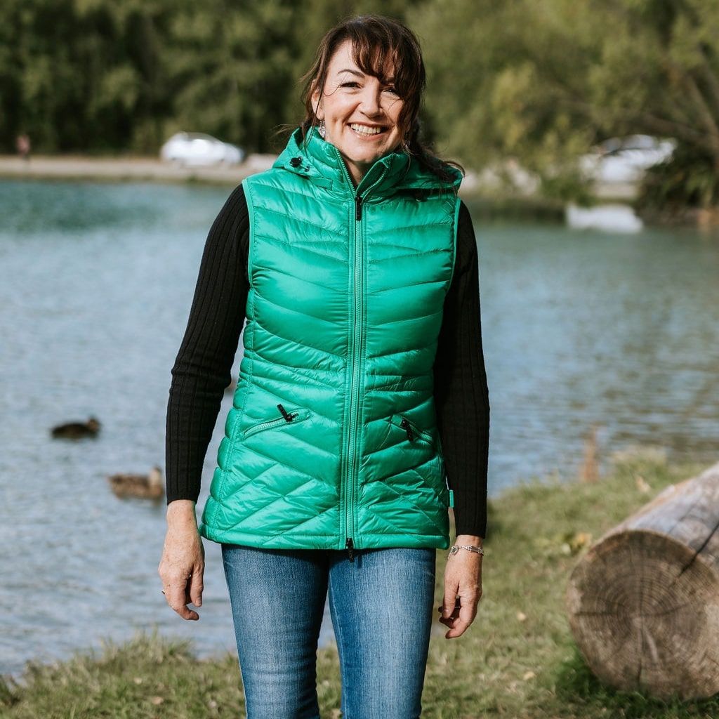 Mary-Claire Women&#39;s 90/10 Packable Down Vest - Emerald