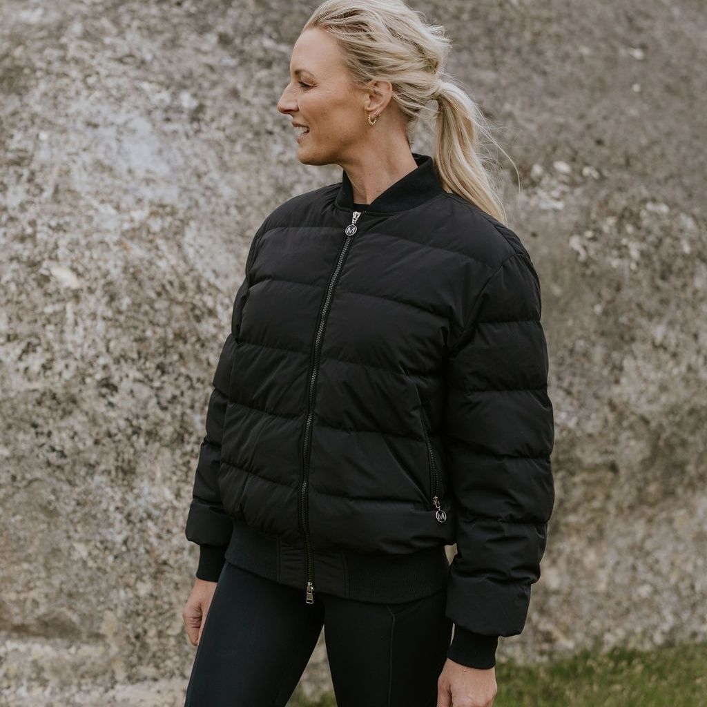 Rue Women&#39;s 90/10 Down Bomber Jacket - Black