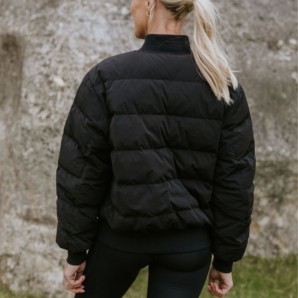 Rue Women&#39;s 90/10 Down Bomber Jacket - Black