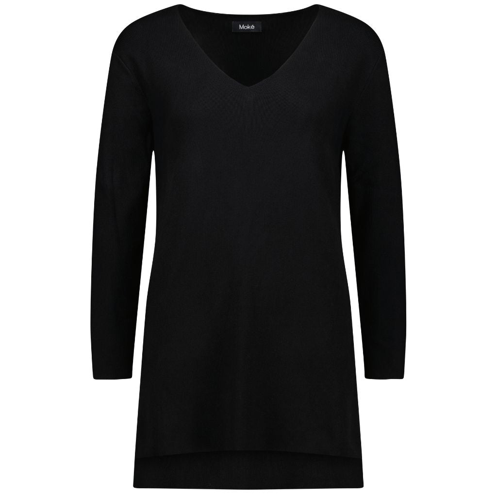 Abby 2.0 Women&#39;s V Neck Sweater - Black