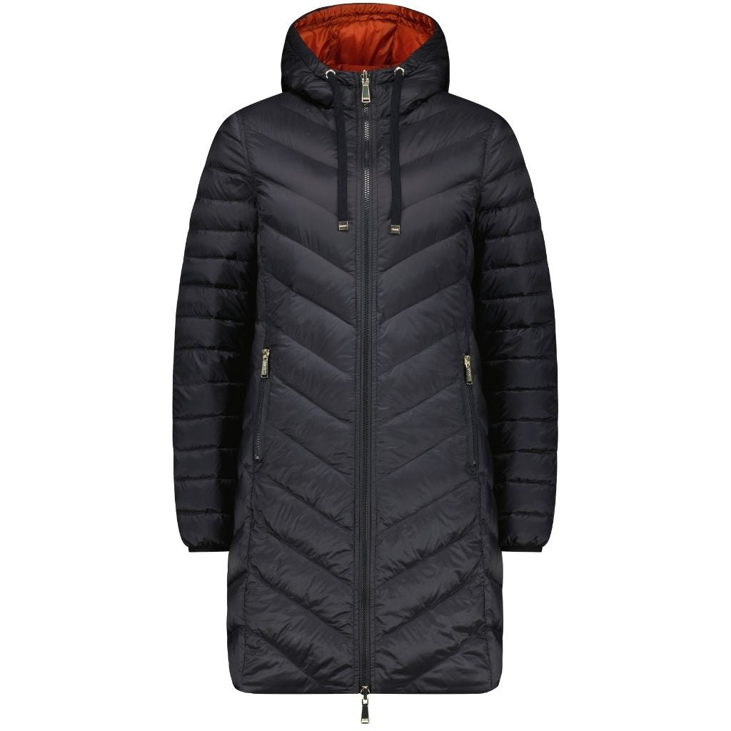 Arnie Women&#39;s Reversible 90/10 Down Coat - Black / Intense Rust