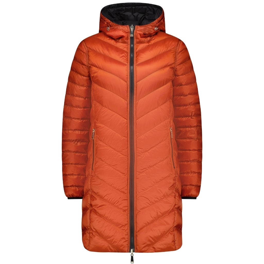 Arnie Women&#39;s Reversible 90/10 Down Coat - Black / Intense Rust