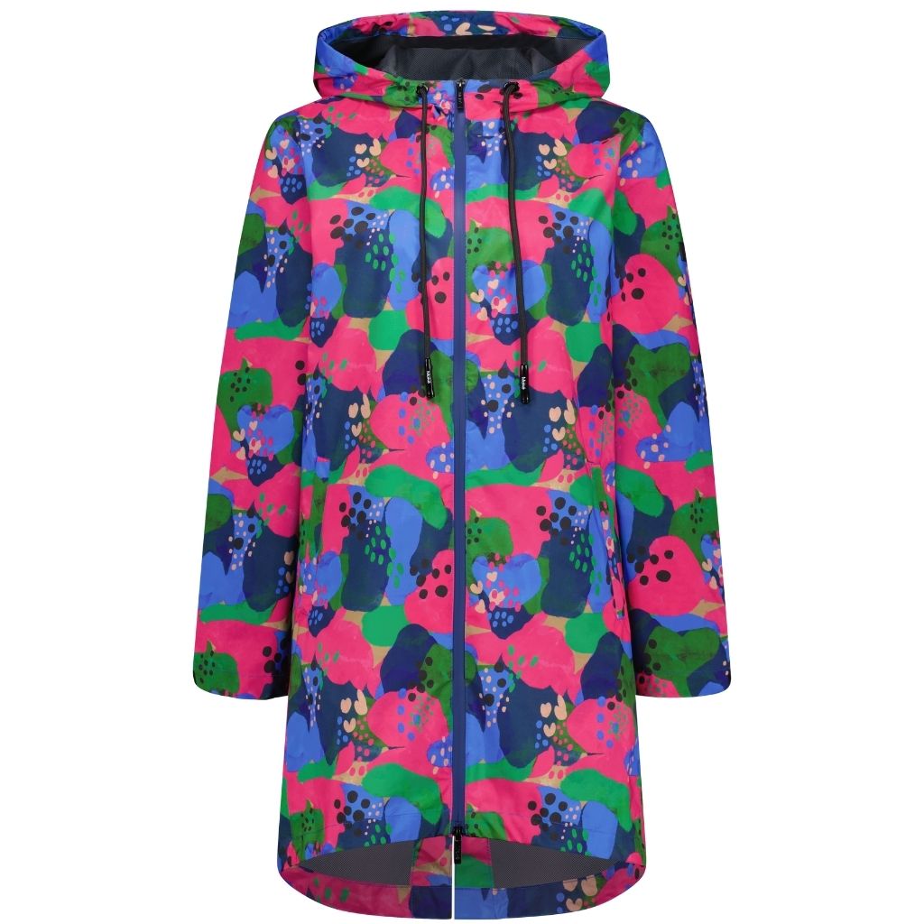 Georgie Women&#39;s Waterproof Rain Coat - Moke x Evie Kemp Puddles