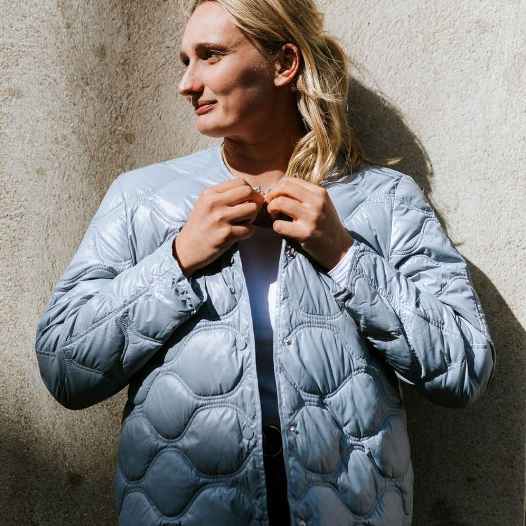 Moke Liss Women s 90 10 Down Jacket Ice Blue Moke Apparel