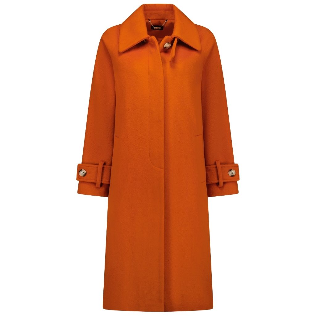 Maddie Women&#39;s Wool Coat - Pumpkin