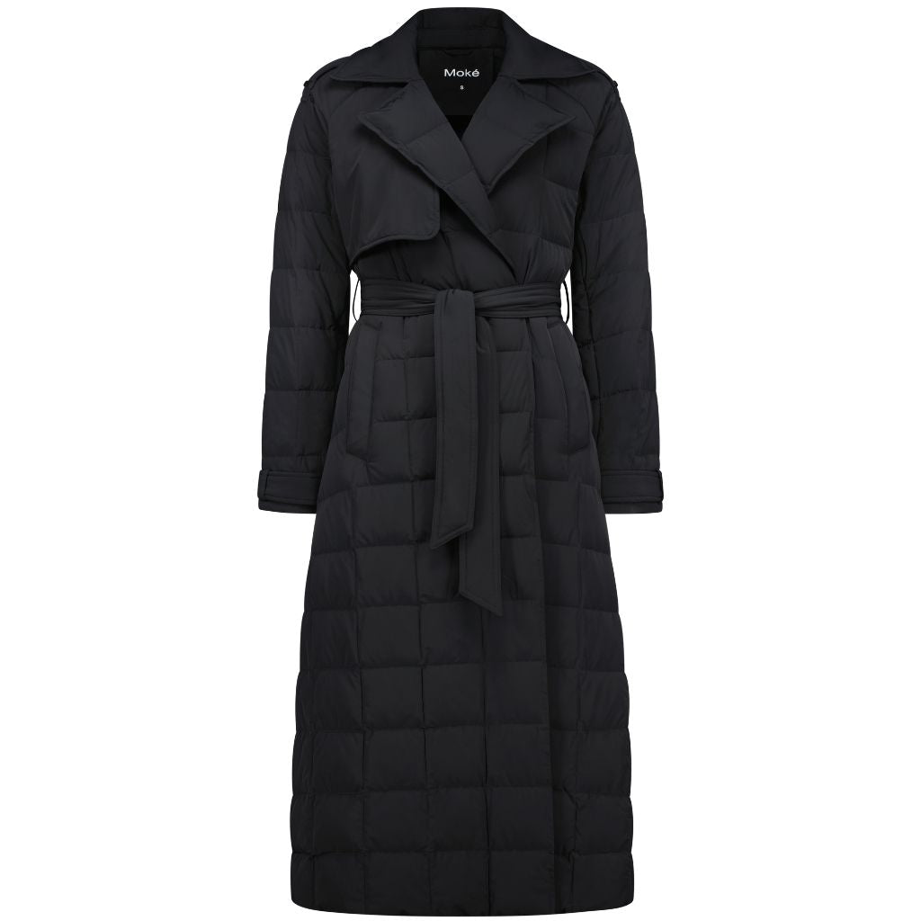 Maisey Women&#39;s 90/10 Stretch Down Trench Coat - Black