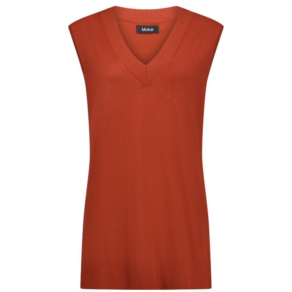 Sam Women&#39;s Knit Vest - Intense Rust