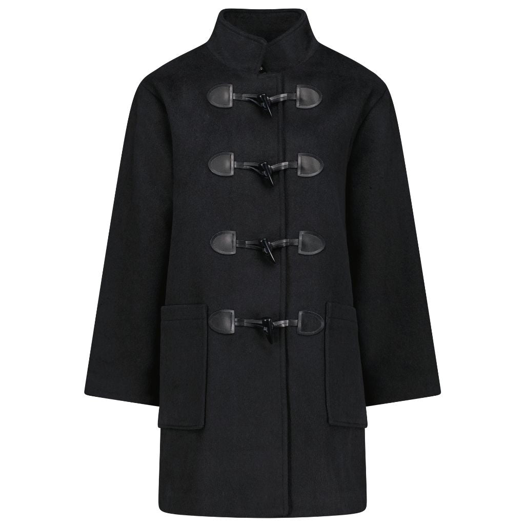 Virginia Wool Duffle Coat - Black