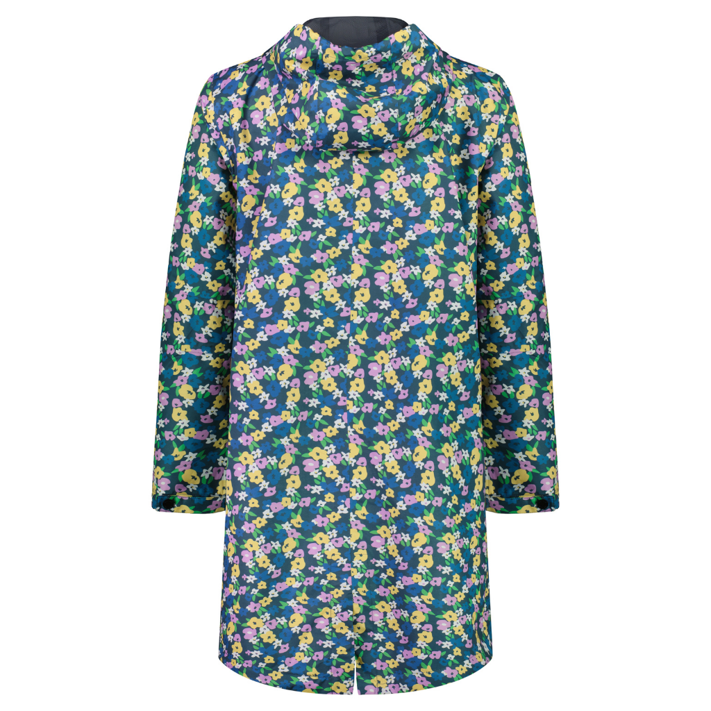 Debbie Women's Seam sealed Rain Coat - Floral Print - Moke Apparel